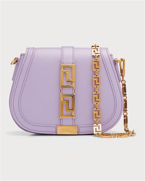 versace collection leather shoulder bag|Versace greek goddess bag.